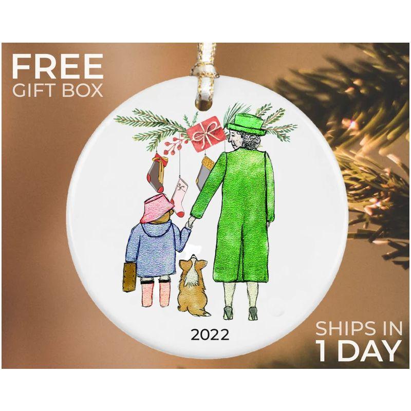 And Bear Queen Christmas Tree Pendant Holiday Souvenir Decorative