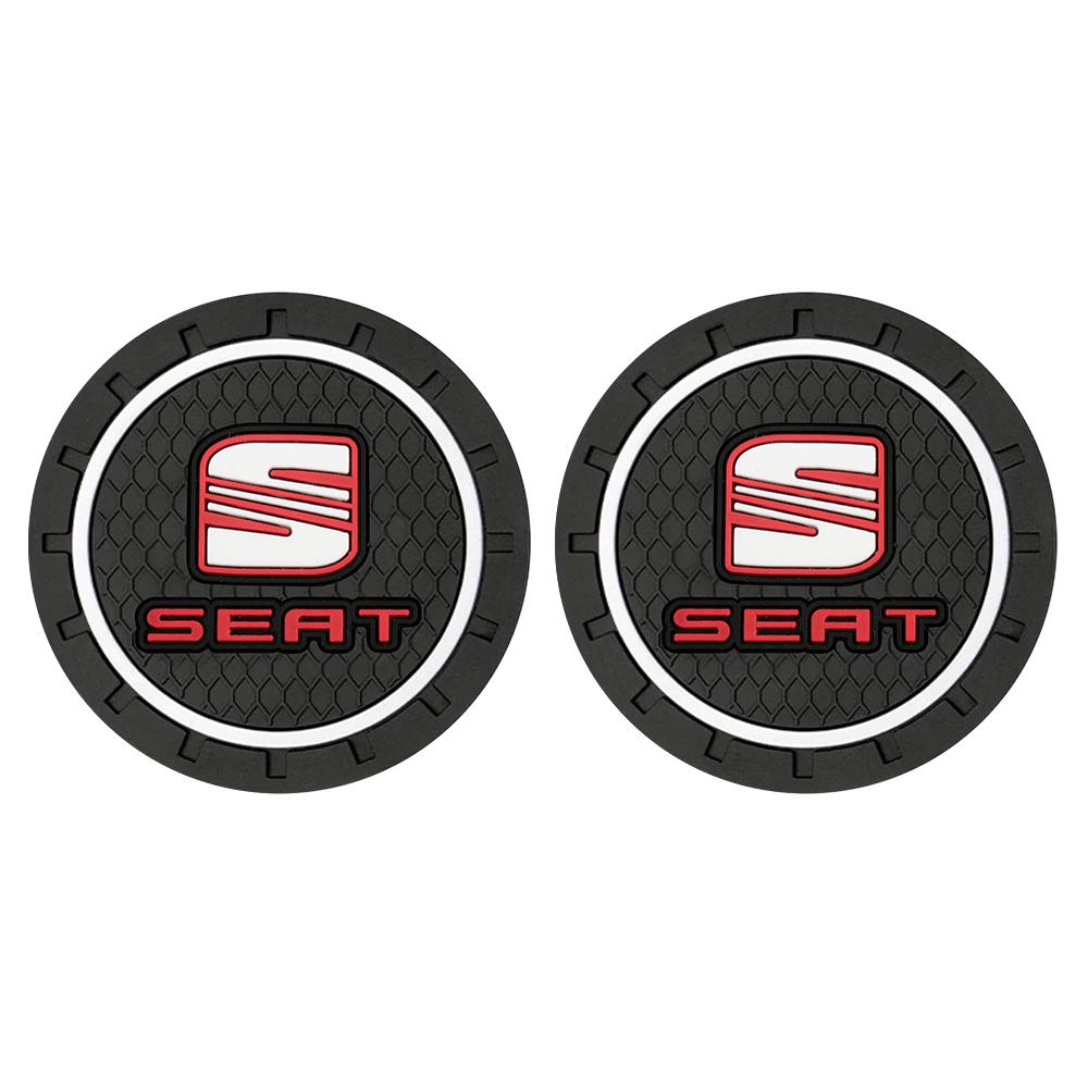 Für Seat Leon 5f Ibiza Arosa Ateca Altea FR Arona Cupra Toledo 1/2 Stück Auto Anti-Rutsch Silikon Pad Getränkehalter Becherhalter Untersetzer