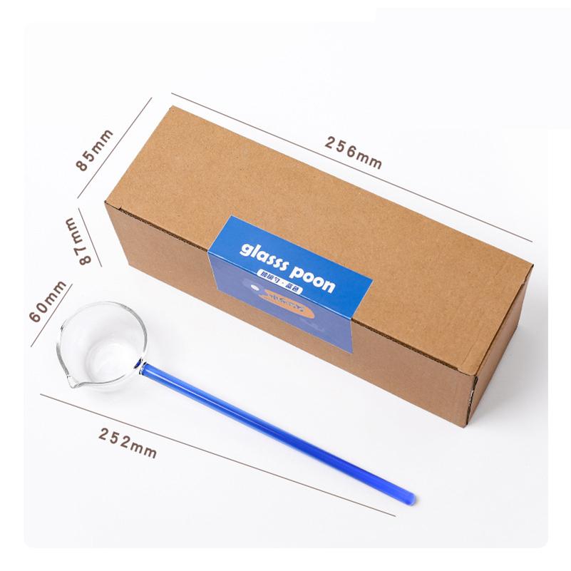 Creative Milk Coffee Dessert Glass Spoon Ice Cream Dessert Scoop Tea Stirring Cocktail Teaspoon Handmade Sharp Mouth Soup Spoon