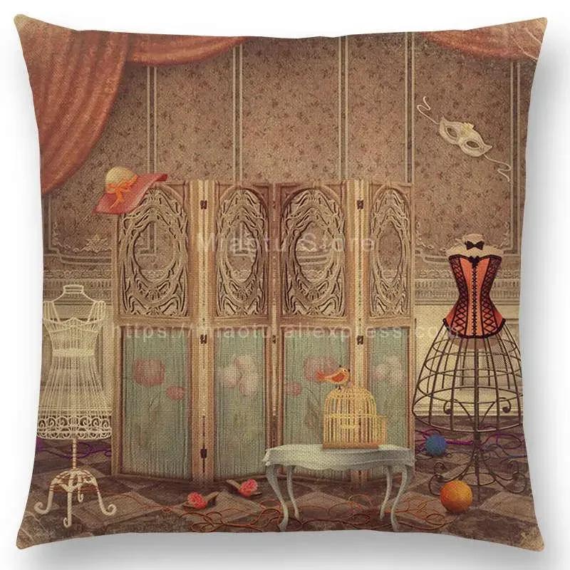 Latest Mysterious Imagine Animals Cushion Cover Forest Raven Fantasy Clouds Sky Moon Stars Earth Dream Girl Prints  Pillow Case