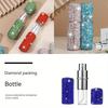 10ml Crystal Perfume Spray Bottle Travel Refillable Bottles Mini Potable Bling Glitter Empty Cosmetic Containers Atomizer Bottle