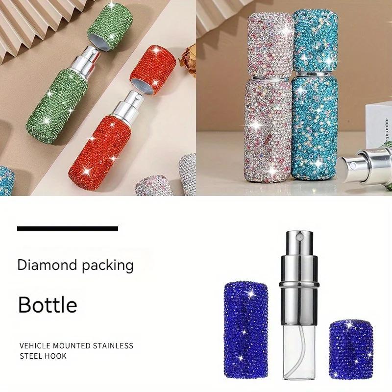 10ml Crystal Perfume Spray Bottle Travel Refillable Bottles Mini Potable Bling Glitter Empty Cosmetic Containers Atomizer Bottle