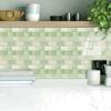 10Pcs Modern Minimalist Mosaic Stick on Backsplash for Kitchen," Peel and Stick Self Adhesive Wall Tiles Back Splashes for Bathroom Brown Marble Look