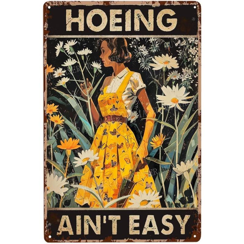 Vintage Cat Metal Plate, Rectangular Iron Wall Art Bar Decor