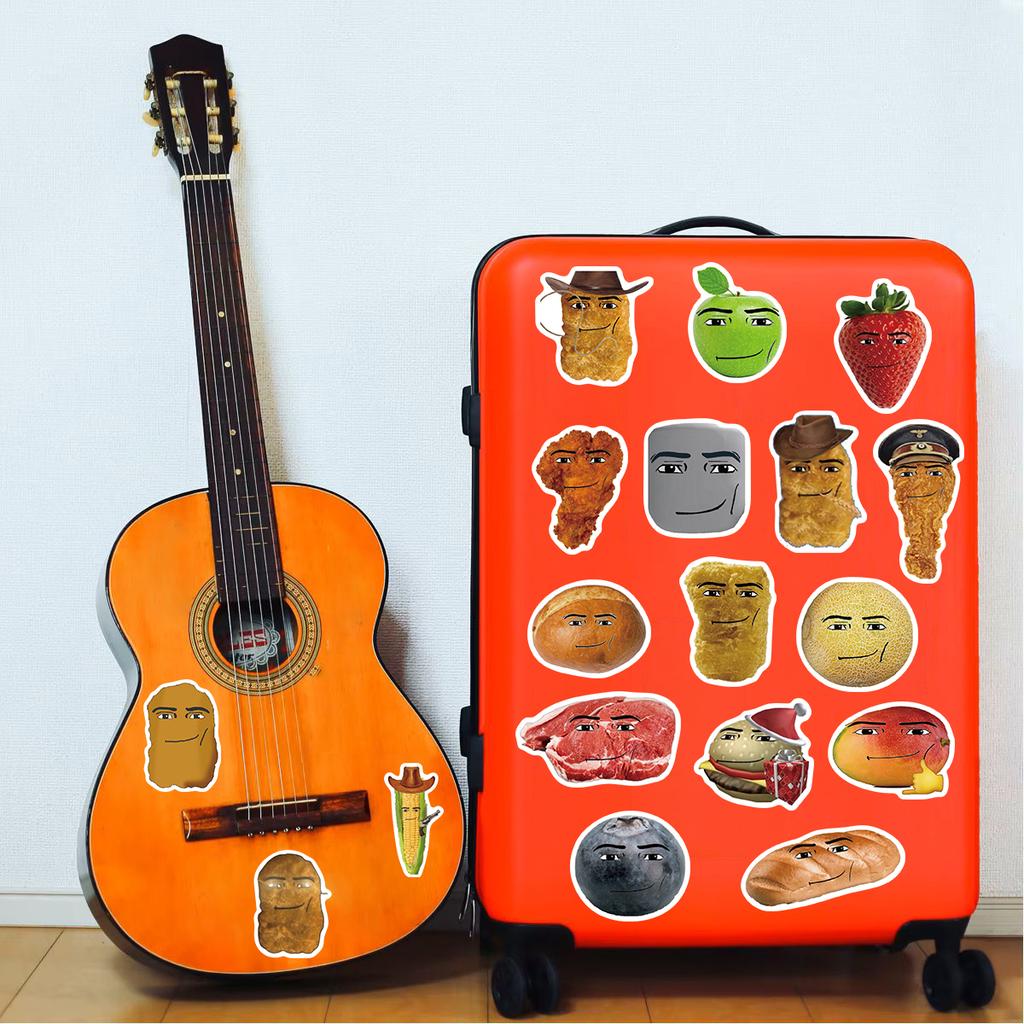 58PCS Robloxs Face Winning Smile Chicken Nugget Meme Stickers Aesthetic Phone Laptop Motorcycle Phone Gifts Wall Sticker