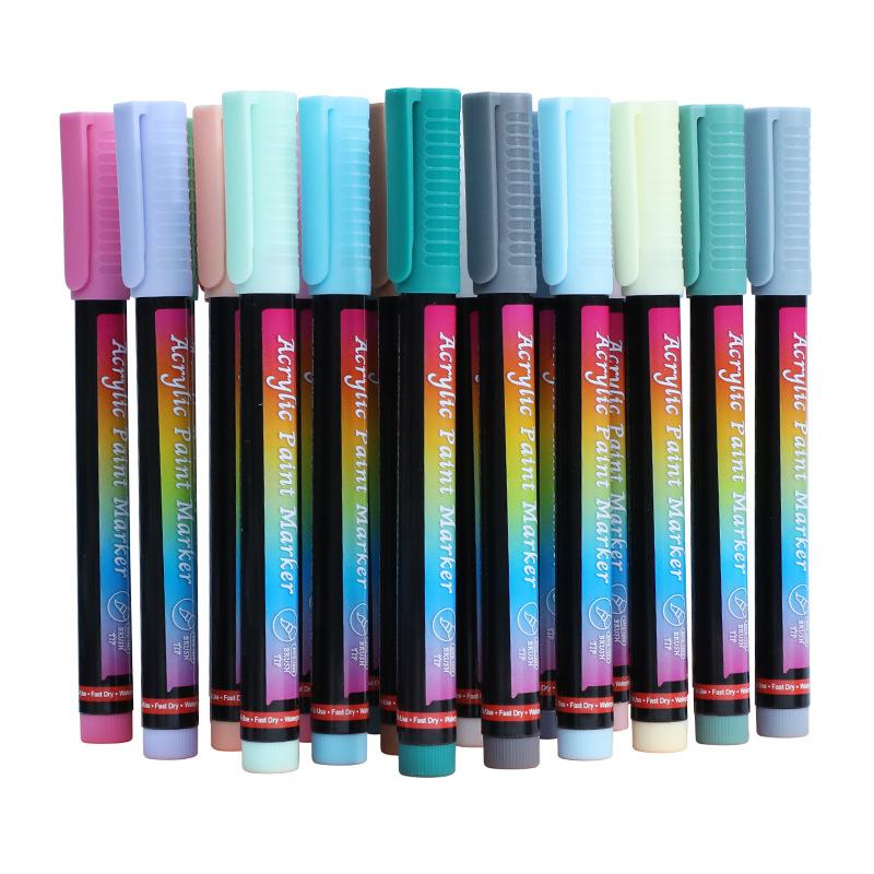 Set markere acrilice moale guașă colorată Gou Xianbi DIY gooka model ceramică stilou graffiti