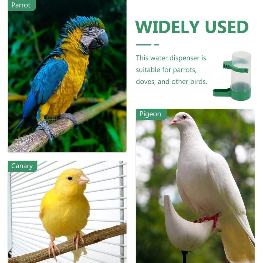 4Pcs Bird Water Feeder Plastic Drinker Feeder Water Clip For Parrots Budgie Cockatiel Lovebirds