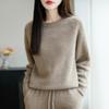 Women Sweater 100% Wool MODERN NEW SAGA O-neck Knit Pullover Thick Winter Jumpers Female Knit Tops