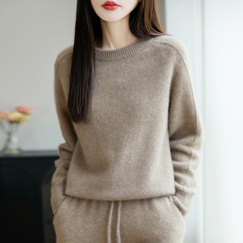 Women Sweater 100% Wool MODERN NEW SAGA O-neck Knit Pullover Thick Winter Jumpers Female Knit Tops