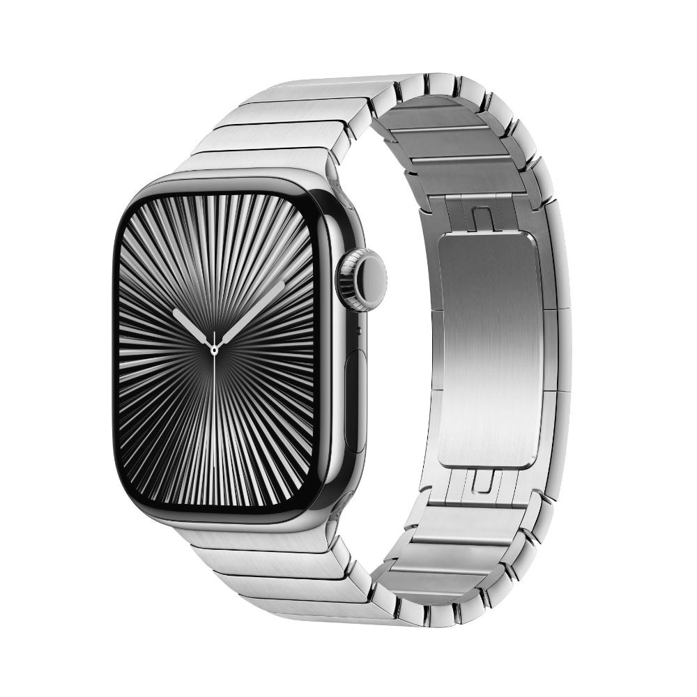 Titanium Color Bracelet for Apple Watch Ultra 2 49mm 10 46mm Stainless Steel Luxury Band for IWatch 9 8 7 6 5 4 SE 45mm 44 Strap