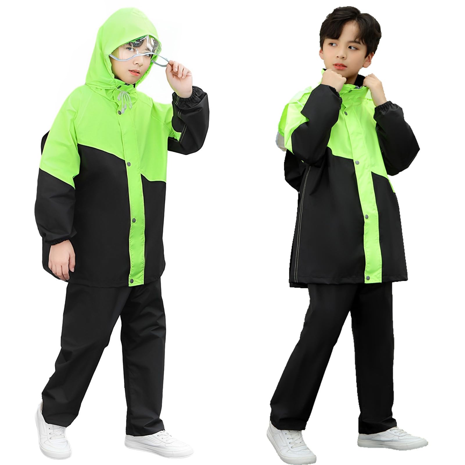 

Дождевик от дождя верх и низ для начальной и средней школы водонепроницаемый дождливый сезон унисекс [Weekcos] Дети, Костюм, Комплект, Студенты, Снаряжение,