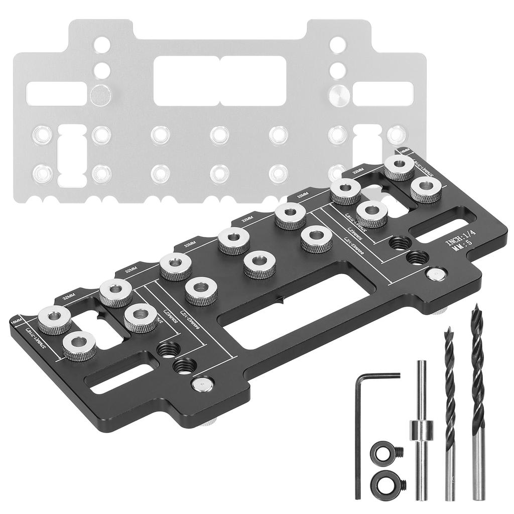 Holes Punch Locator Aluminum Alloy Cabinet Handle Hardware Jig Shelf Pin Drill Guide Hole Opener