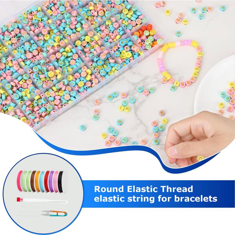 Stretchy String For Bracelets 10-color Crystal String Bead Cord For Bracelet 10-Rolls Bead String Sturdy Stretchy Elastic Cord