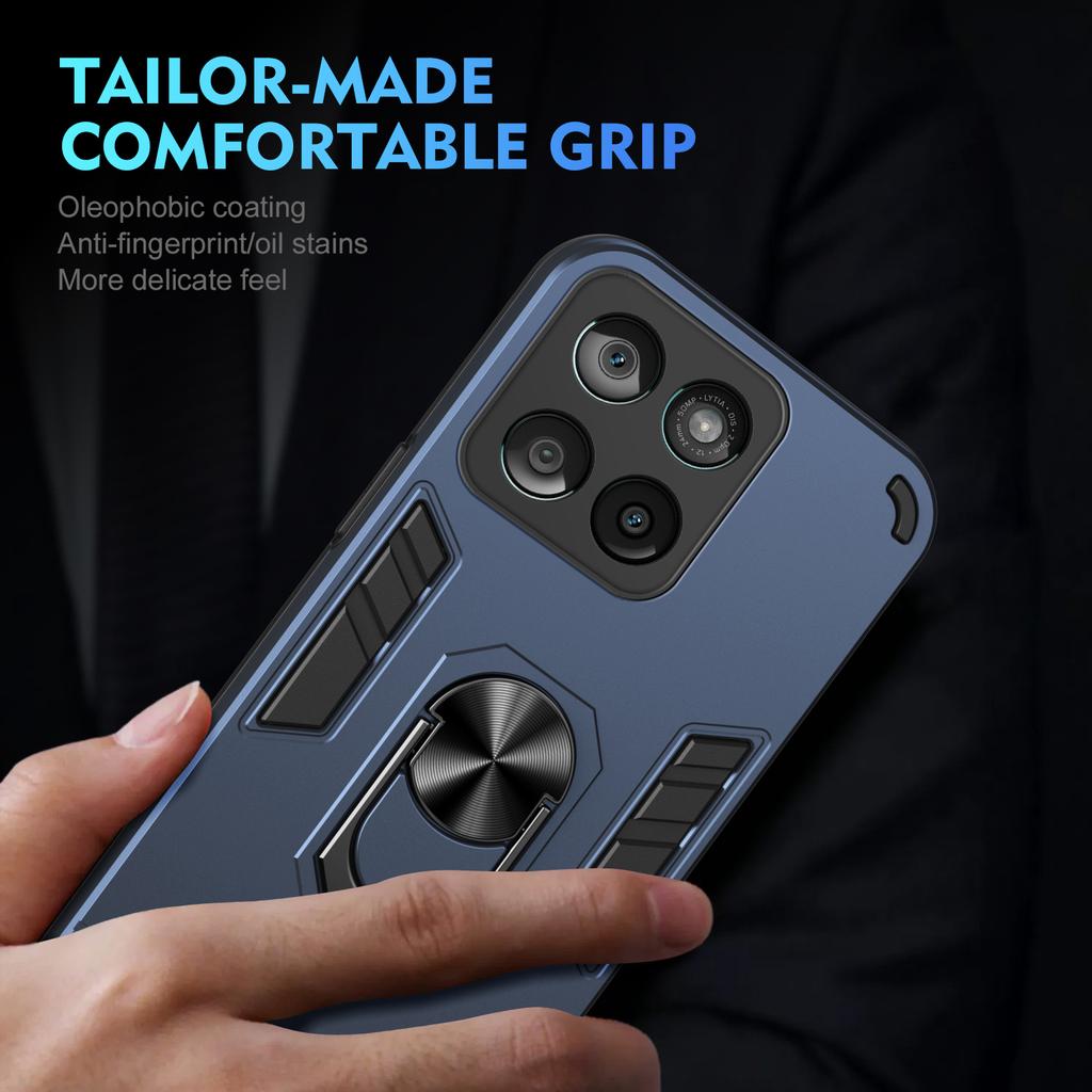 For Motorola Moto Edge 60 Pro Fusion Magnetic Ring Stand Funda For Moto G86 G56 G15 G05 G85 G75 G05 G35 G34 G55 Armor Case Cover