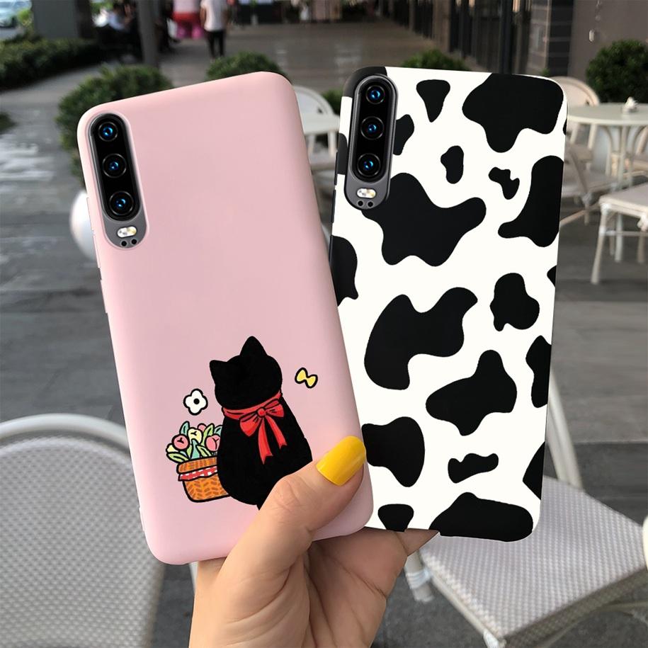 P30 Lite Case Fashion Flower Pattern Phone Case For Huawei P30 P 30 P30Lite 2020 MAR-LX1M Shockproof Bumper Soft TPU Funda Coque
