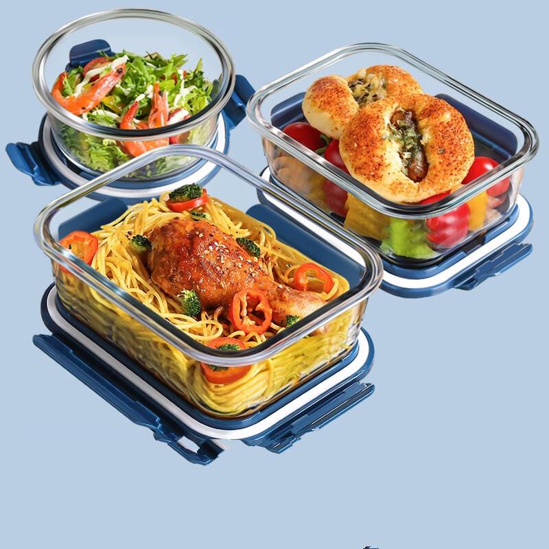 Hualuofuxiang Microwave Safe Glass Food Storage Container Set