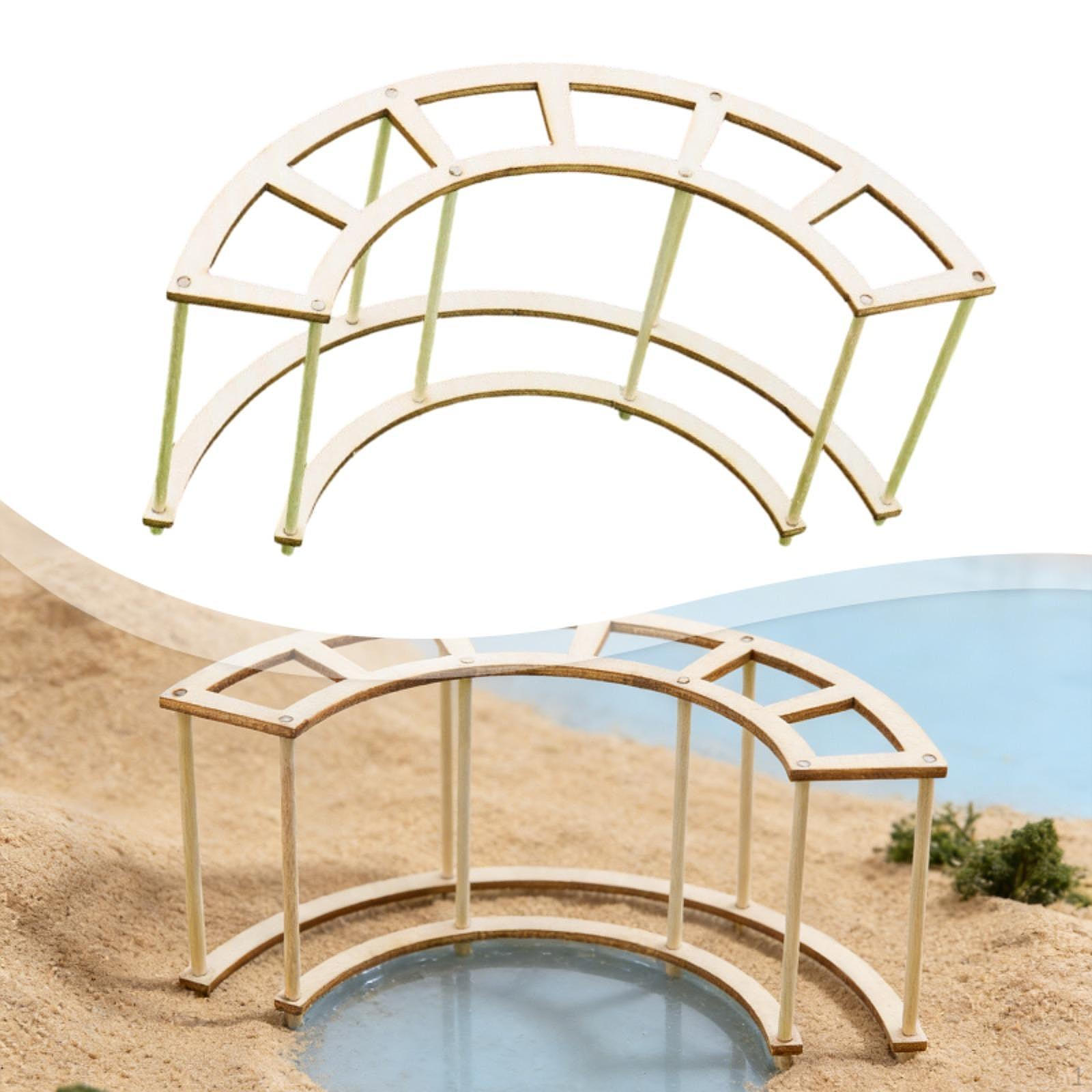 Pavilion Corridor Model DIY Sand Table Ornament Paintable Creative Building Scene Accessories Layout