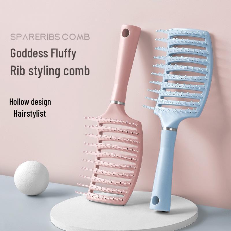 

Women s Curved Rib Comb for Fluffy, Curly, Long Hair Styling and Massage