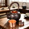 Copper Kettle Handmade with Wrapped Handle Dark Bronze for Tea Lovers, Collectors, Kitchen