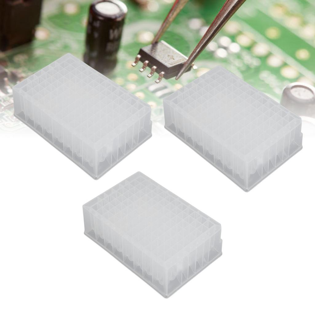 10Pcs Deep Well Plate 96 Wells 2.2ML PP Plastic Laboratory Storage Microplates 41mm Height