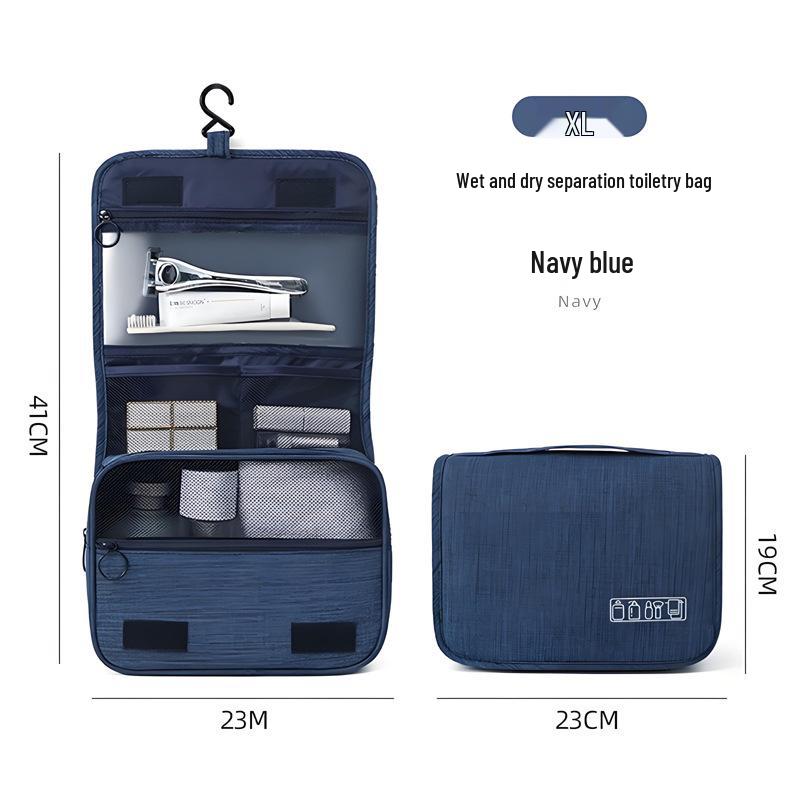 Cationic Hanging Toiletry Bag: Wet/Dry Separation Frosted Makeup Travel Organizer