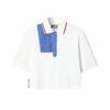 × KOLOR BEACON Fashion Versatile Polo Shirt Women Tops Obsidian-White F11W636105FWT
