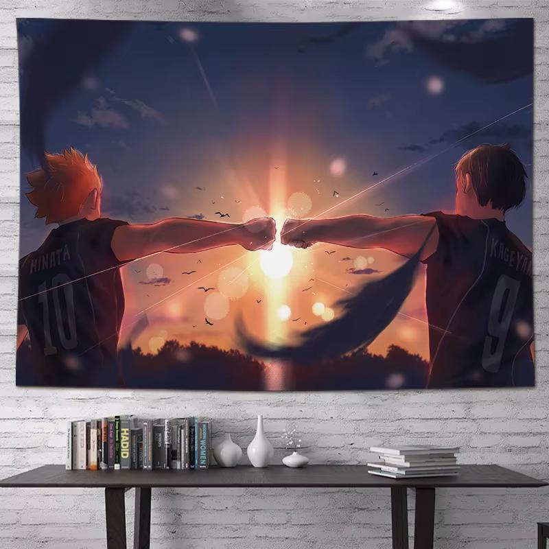 Offizielle Haikyuu Wandteppich Volleyball Anime Hintergrund für Fan-Zimmer Unterstützung Dekor Geschenk