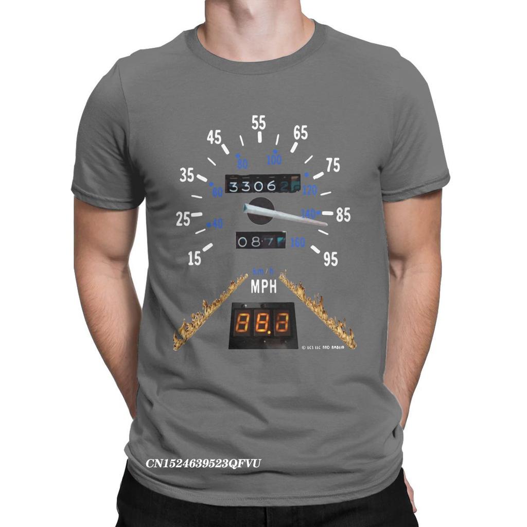 Men's Tshirt Time Travel Movie BTTF Leisure Tees Harajuku T-Shirts Premium Cotton Adult Clothes