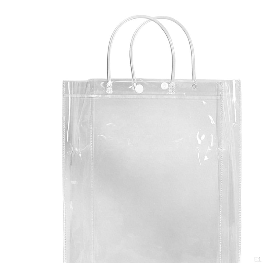 25Pcs Clear Gift Bags Handbag Party Supplies for Birthday Holiday Valentines 24cm