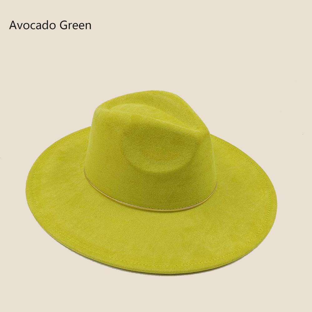 Suede Wide-brimmed Hat 9.5 Cm Brim Width Unisex Suitable for Jazz Hat Fedora Hat Church Hat Felt Hat Soft Felt Hat Panama Hat.