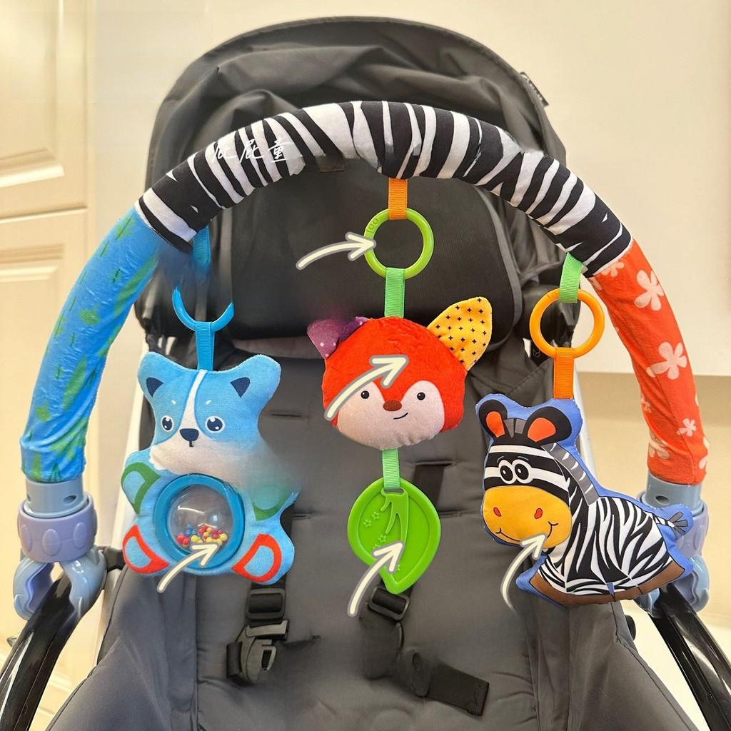 Infant Stroller Attachment With Sound And Visual Stimulation For Baby Engagement
