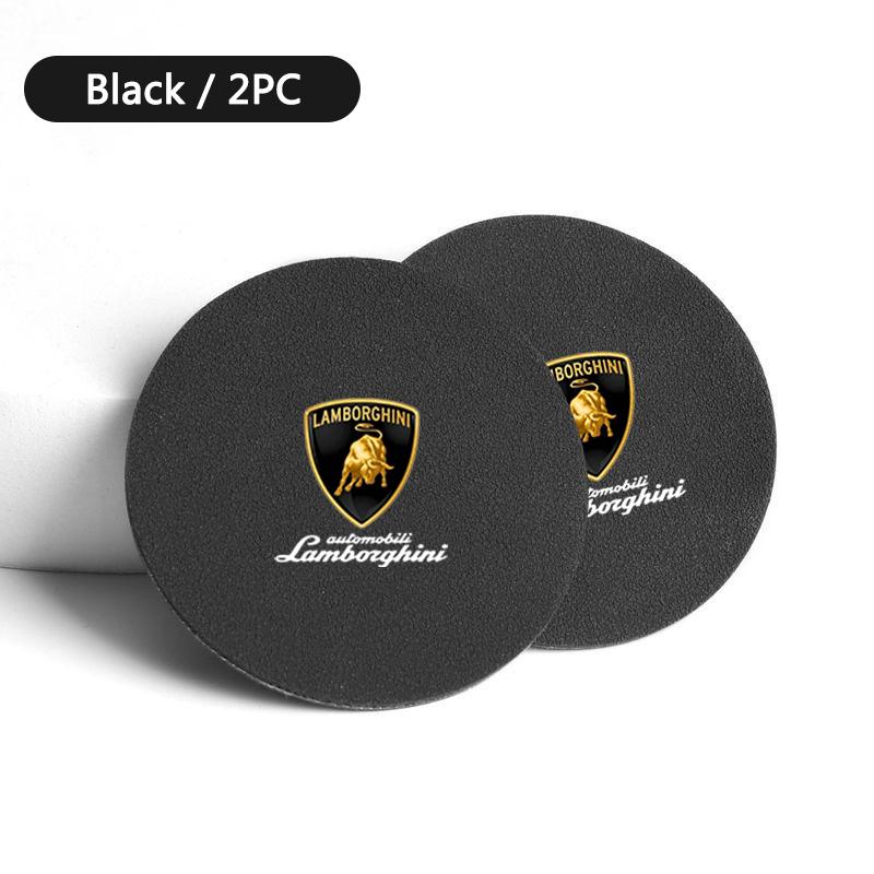 

2Pcs Car Coasters Water Cup Non-Slip Pad Waterproof Water Cup Mats For Lamborghini Urus Huracan Aventador Premium Accessories