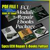 5 st ECU-reparation E-böcker Fullständig studieguide PDF-fil ECU-moduler Omprogrammeringskurs för verkstad Bil Lastbil Diagnostiskt hjälpmedel