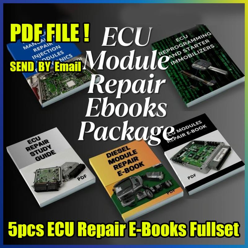 5 st ECU-reparation E-böcker Fullständig studieguide PDF-fil ECU-moduler Omprogrammeringskurs för verkstad Bil Lastbil Diagnostiskt hjälpmedel