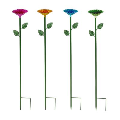 Bee Watering Station Bee Cups with Stake Metal Bee Water Feeder Multi-Function Butterfly Bath Bowl for Garden Yard Decor