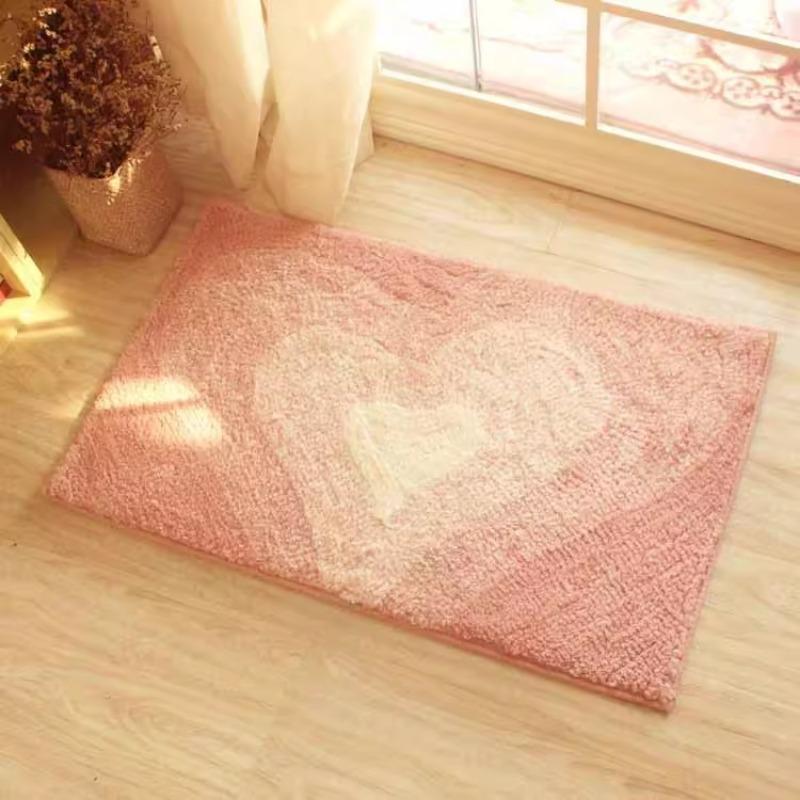 Cartoon Imitation Cashmere Bathroom Floor Mat Entry Door Mat Bathroom Bath Household Toilet Non-slip Foot Mat Absorbent Mat