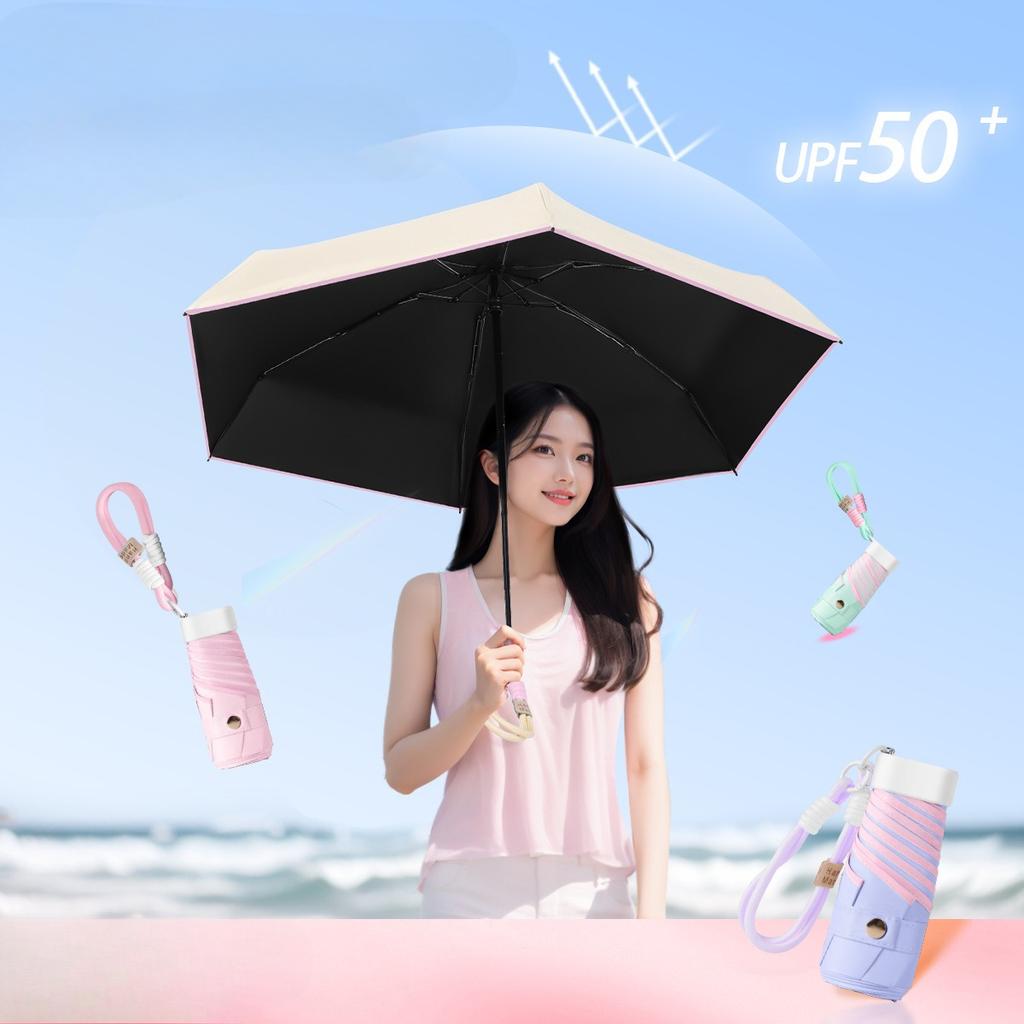 50% Off Umbrella Capsule Sun Umbrella Women'S Ultra-Light Portable Color Glue Sun Protection And Uv Protection Parasol Mini Pocket Umbrella