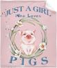 Cartoon pink piglet Printed Blanket for Sofa Bed Travel Camping Living Room Office Conditioning Blanket for All Seasons Gifts