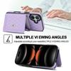 For iPhone 17 Case Card Holders RFID Blocking PU Leather + TPU Phone Back Cover with Shoulder Strap