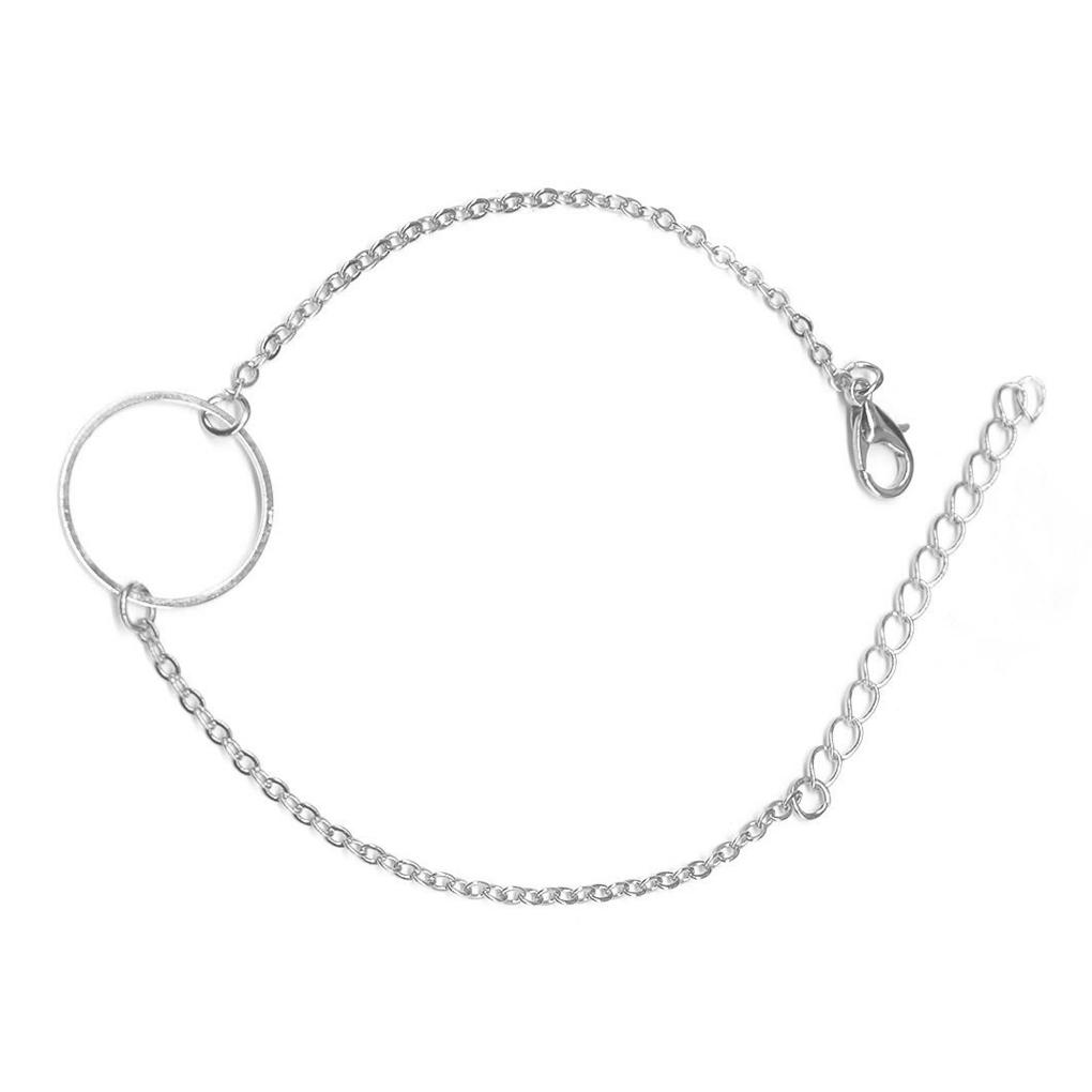 

Браслет на ногу Стильный Регулируемый Универсальный Круг Эстетичные Украшения Офисная Леди Браслеты на щиколотку Креативный Подарок Цепочки на ногу для Женщин серебряный