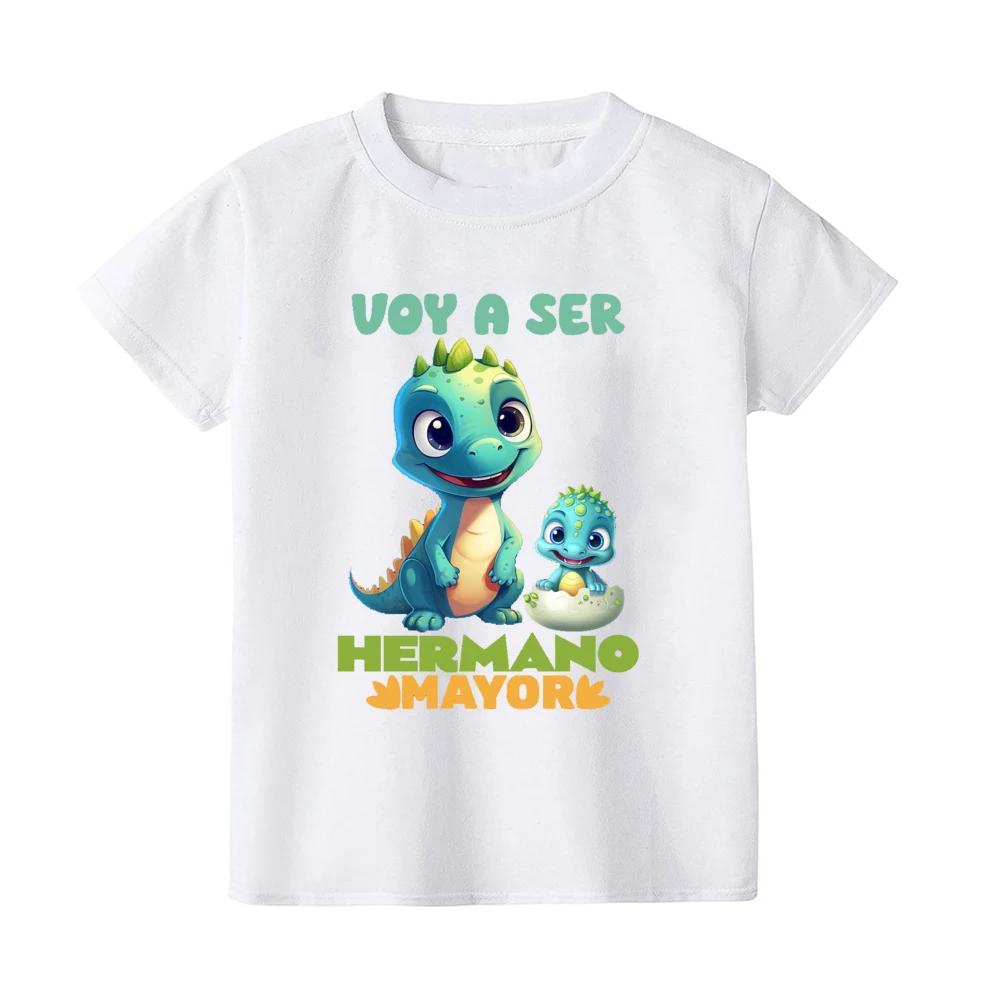 Summer Fashion Clothing I Will Become Brother Spanish Print Children's Shirt T-shirt Boys Short Sleeve