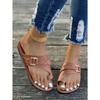 Summer New Large Size Women's Shoes Toe Sleeve Fashion Flat Heel Casual Women's Sandals