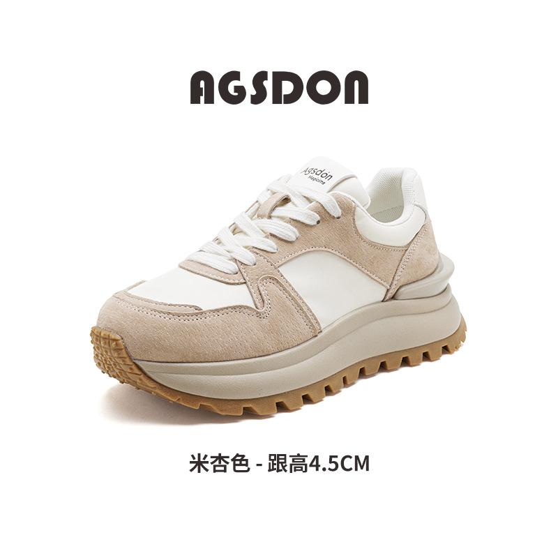 Augustine Forrest Gump shoes women's 2025 autumn new lightweight thick-soled color matching dad shoes casual sports moral training shoes