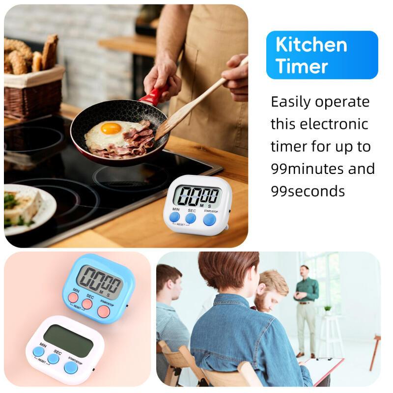 HdoorLink Magnetic LCD Digital Kitchen Countdown Timer Stopwatch With Stand Practical Cooking Baking Sports Alarm Clock Reminder Tools
