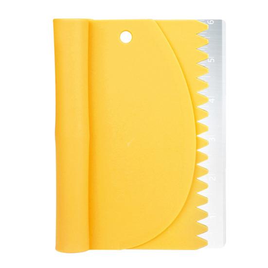 

Скребок для теста из нержавеющей стали с весами для выпечки хлеба жёлтый