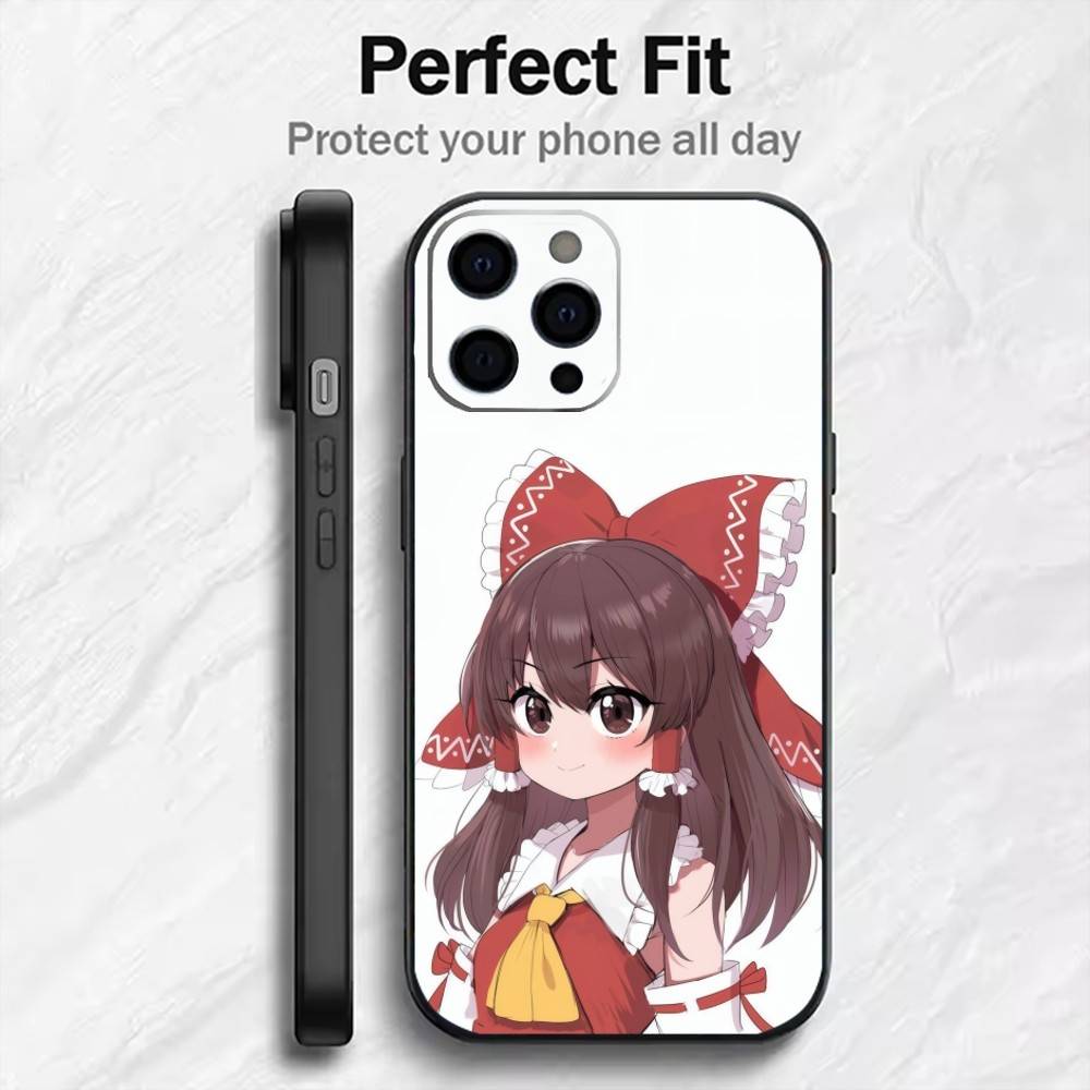 

Чехол для телефона Hakurei Reimu Touhou для iPhone 17, 16, 15, 14, 13, 12 Plus, Max, Мягкий силиконовый, Черный iPhone15promax