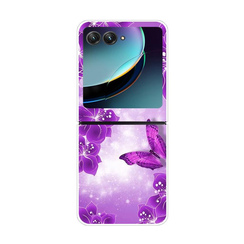 Pouzdro Pro Motorola Razr 40 Ultra Průhledné Pevné Skládací Luxusní Vzor Pro Motorola Moto Razr 40 Ultra Čiré Kryt Razr40 Ultra