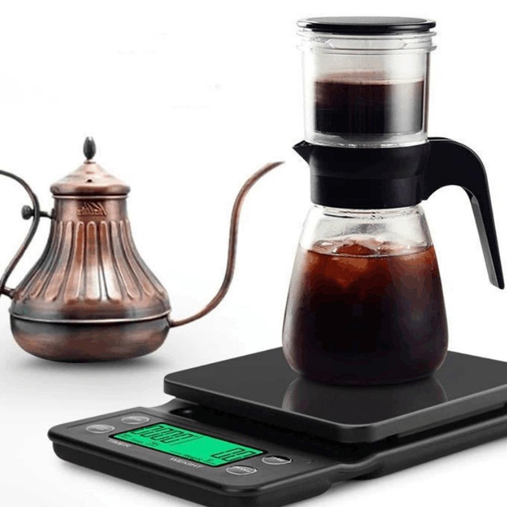 5/3kg LCD Kitchen Coffee Scale with Timing Digital Display Timer Coffee Weight Tool High Precision Measuring Precision LCD Scale