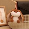 Fashionable Rabbit Shaped Keyring Long Eared Plush Bunnys Bag Pendant Keychain Handbag Accessory for Animal Lovers
