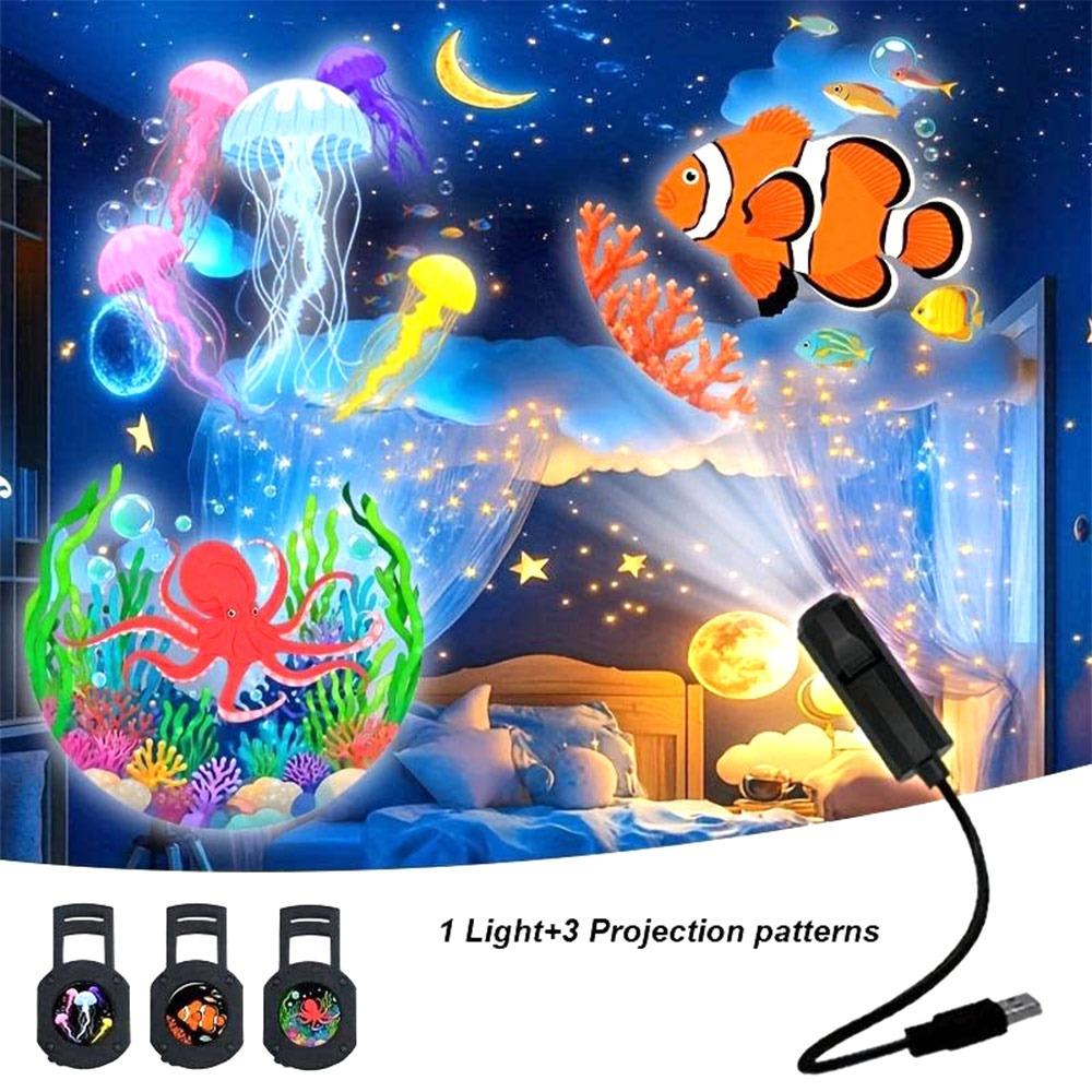 

Marine Animals LED USB Projector Light Marine Life Projector Light Home Decoration Type-D